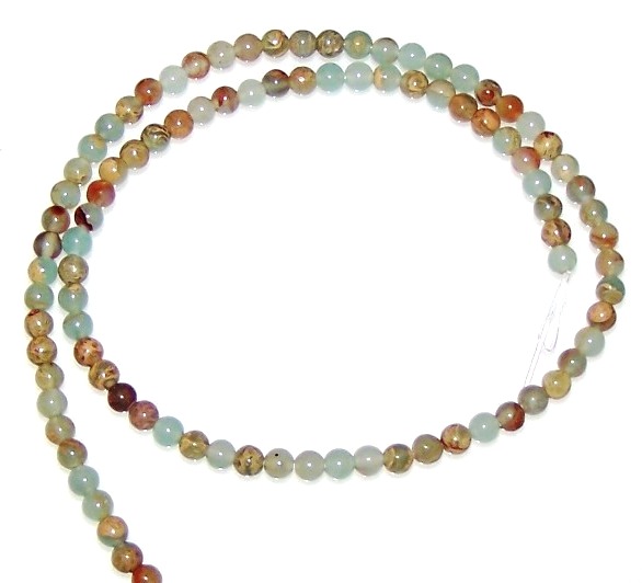 Aqua Terra Jasper 4mm Semiprecious Rounds