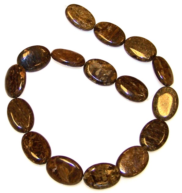 Bronzite 18x25mm Semiprecious Puff Ovals from www.BeadBuddies.net